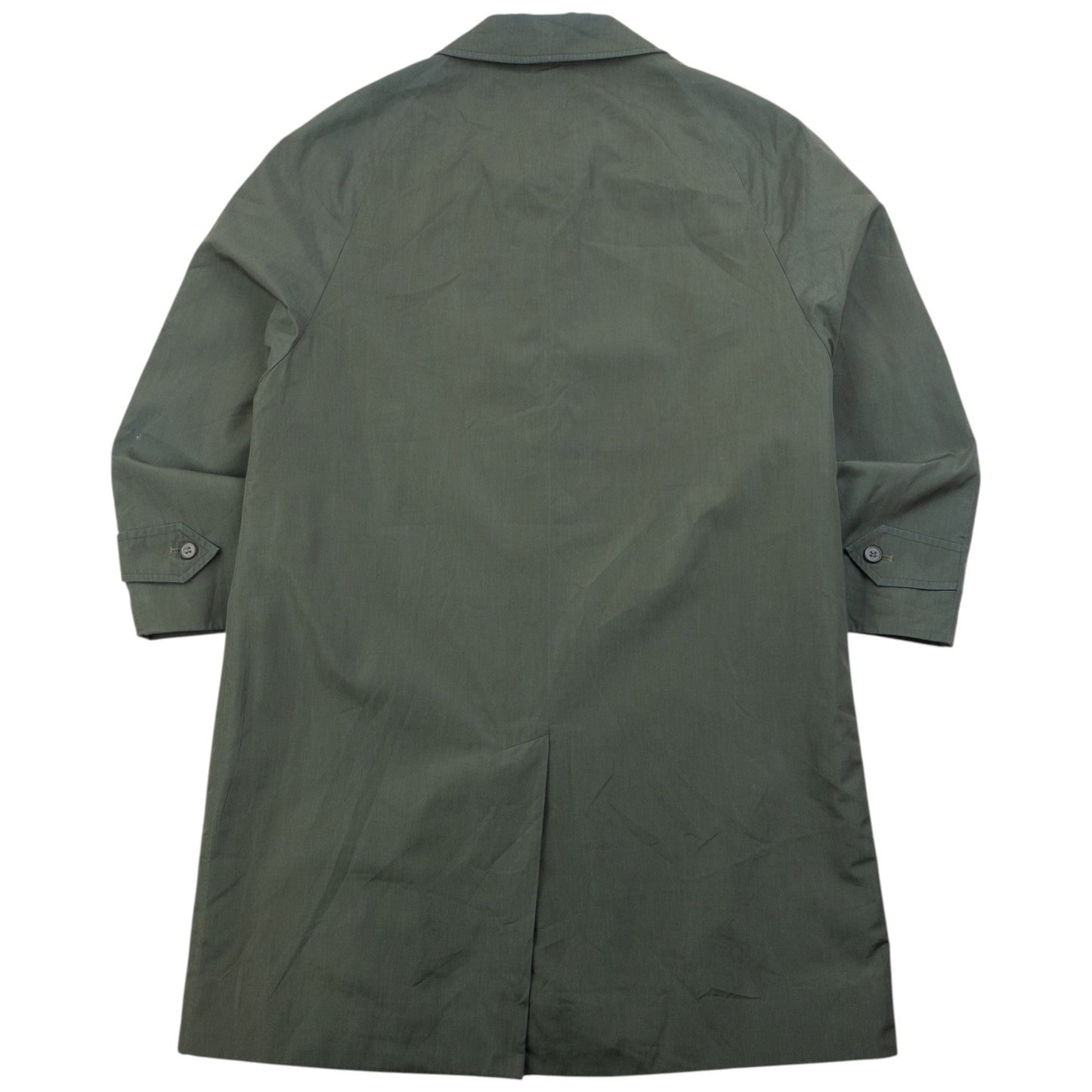 Vintage 80s Burberry Iridescent Trench Jacket Size L | Large, Green