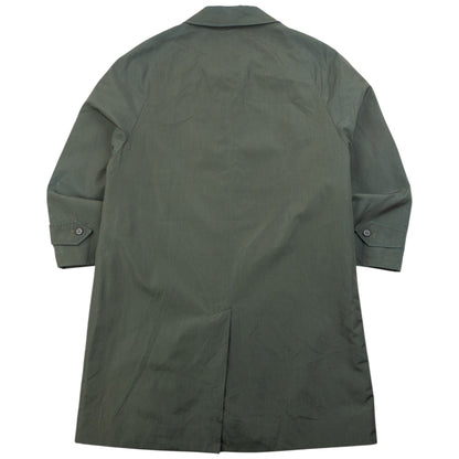 Vintage 80s Burberry Iridescent Trench Jacket Size L | Large, Green