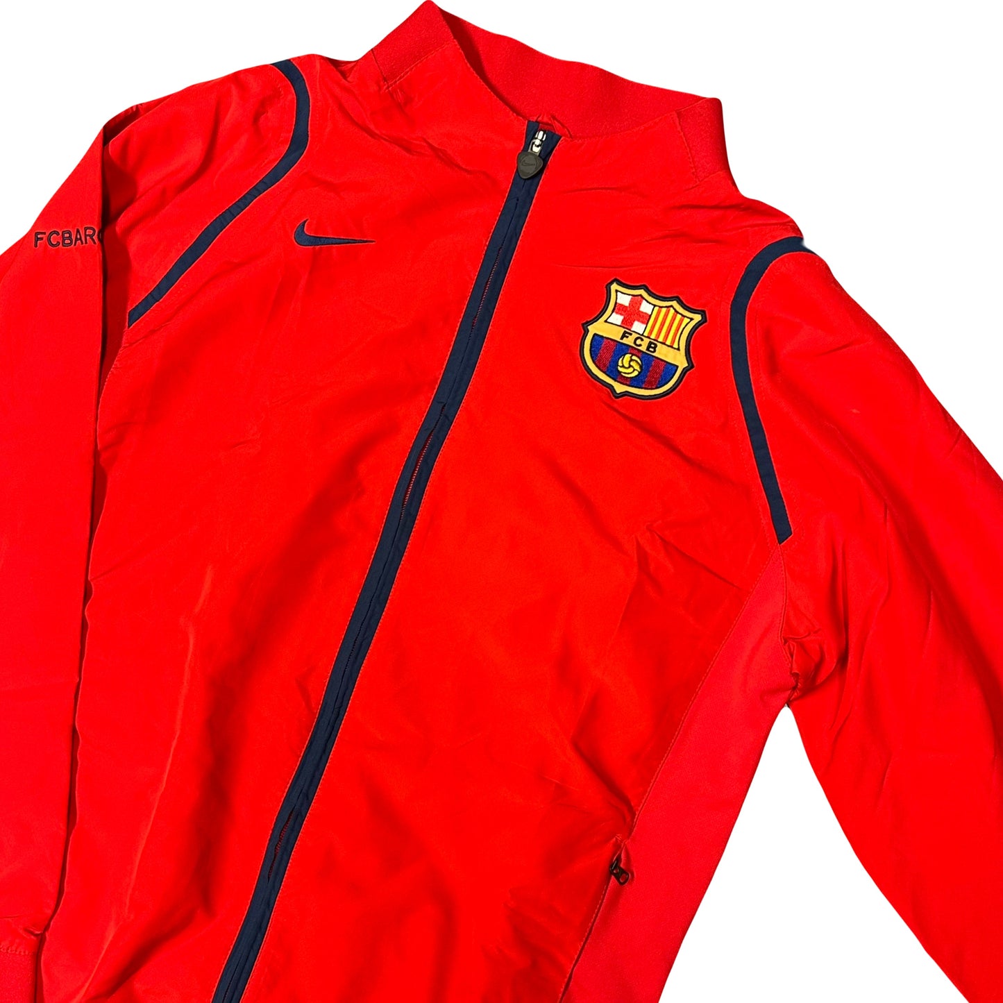 Nike Total 90 Barcelona 2005/06 Tracksuit Top In Red & Navy ( L )