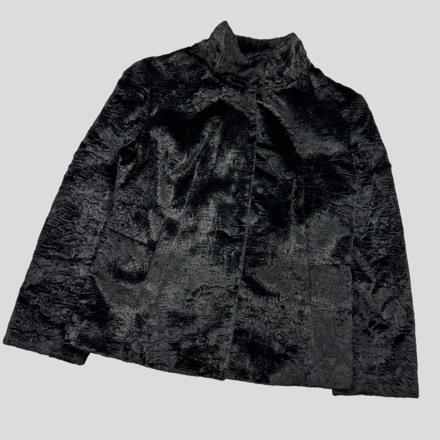 Just Cavalli 00’s Faux Fur Floral Lined Quilted Jacket - IT44