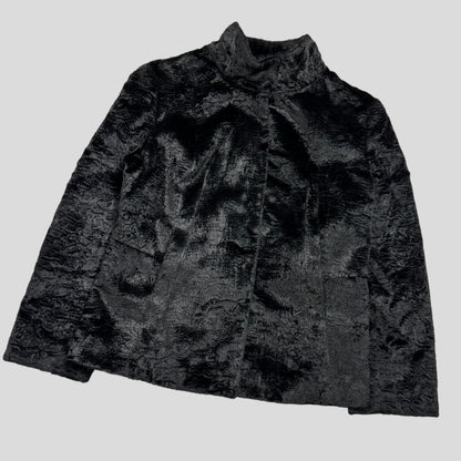 Just Cavalli 00’s Faux Fur Floral Lined Quilted Jacket - IT44