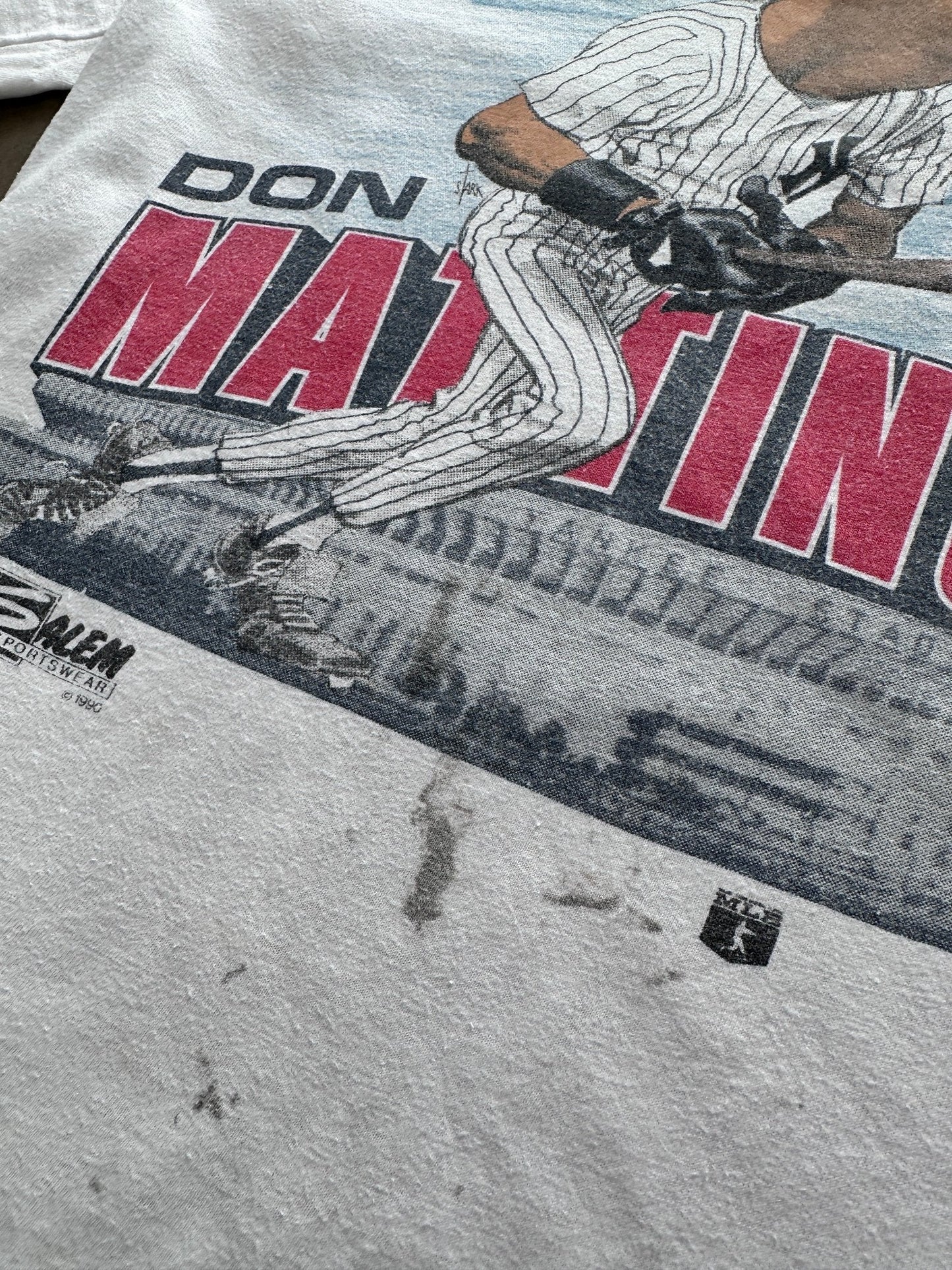 1990 Don Mattingly Caricature T-Shirt - L | Default Title, Red