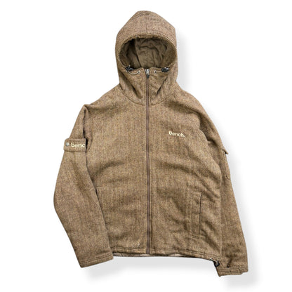 2000's Bench Herringbone Tweed Jacket (L) | Default Title, Brown