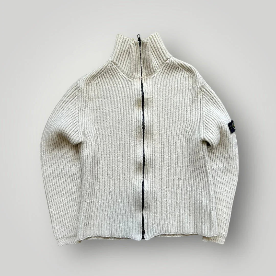 Stone Island AW/04 Ribbed Zip Up Knit S