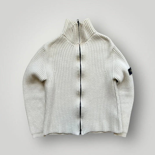 Stone Island AW/04 Ribbed Zip Up Knit S