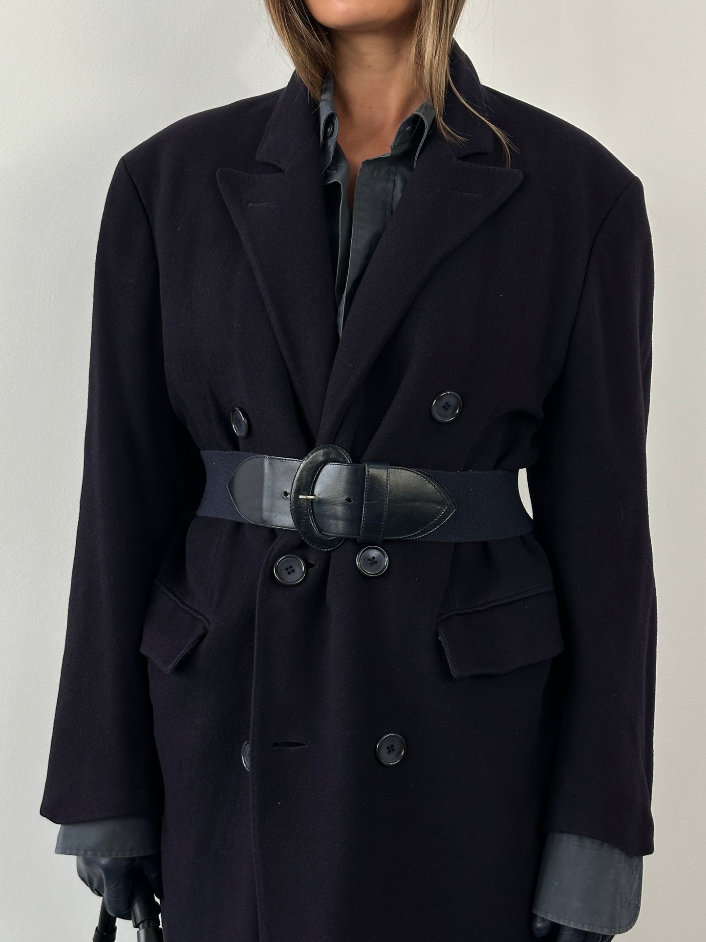 Italian Vintage 1990s Leather & Jute Belt - W25-32