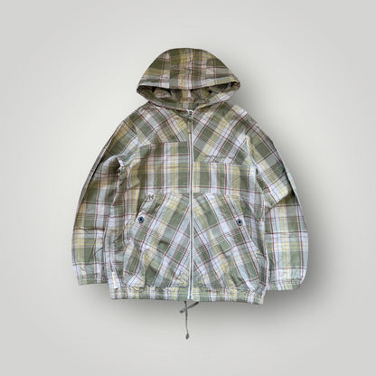 Hai Sporting Gear by Issey Miyake Plaid Check Zip Up Cotton Jacket M