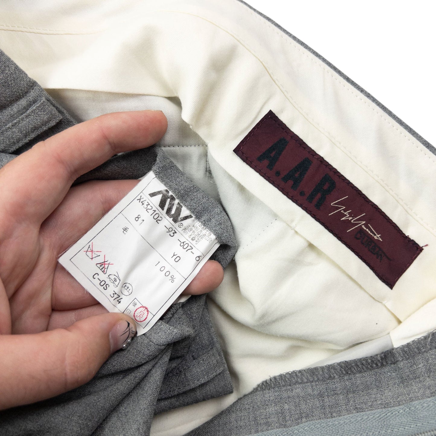 Vintage 90s Yohji Yamamoto D'Urban A.A.R Pleated Trousers Size W29 | W29, Grey