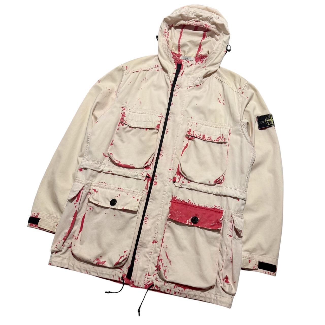 Stone Island Hand corrosion On Raso Field Jacket | Large, Beige