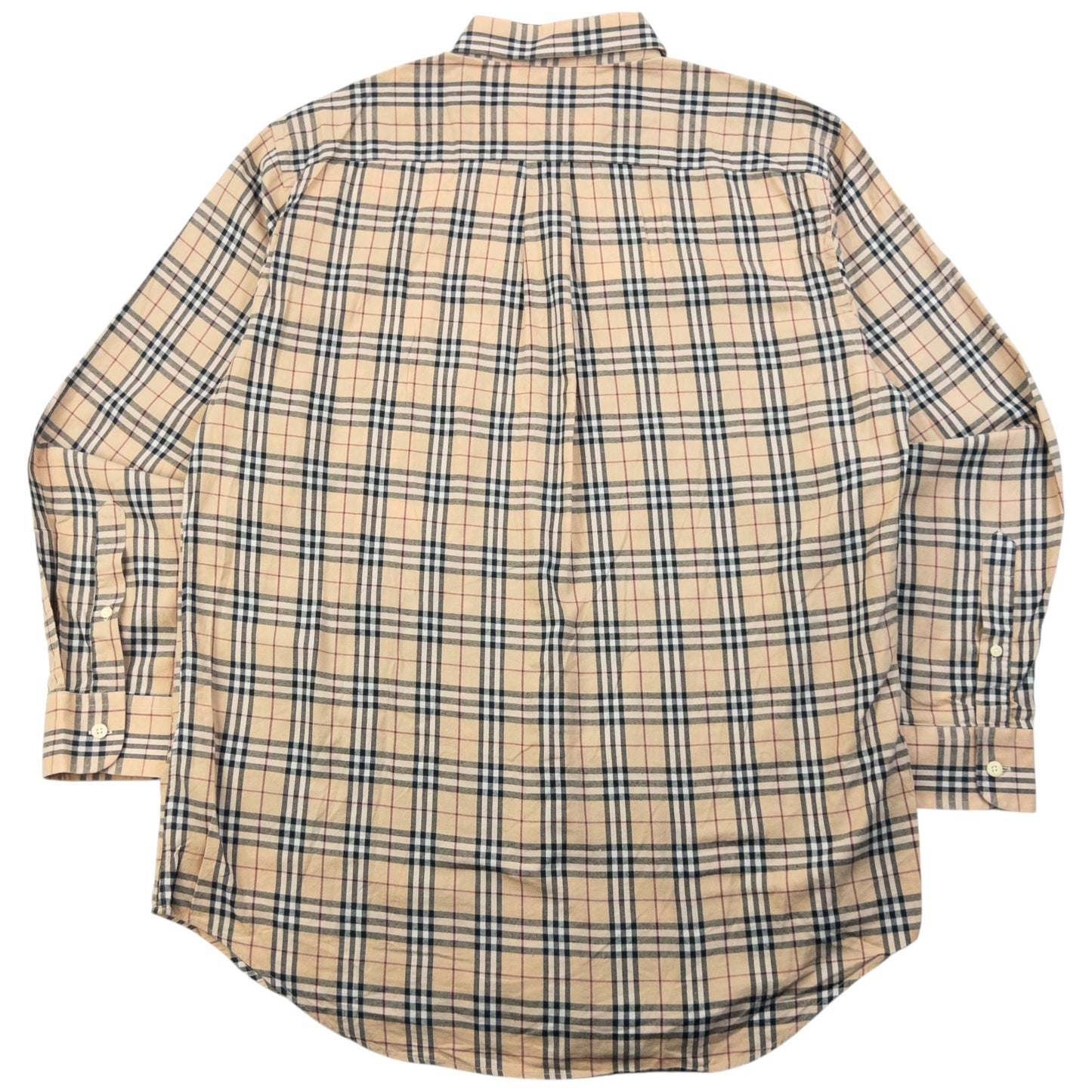 Vintage 2000s Burberry Nova Check Long Sleeve Button Up Shirt Size L | Large, Beige