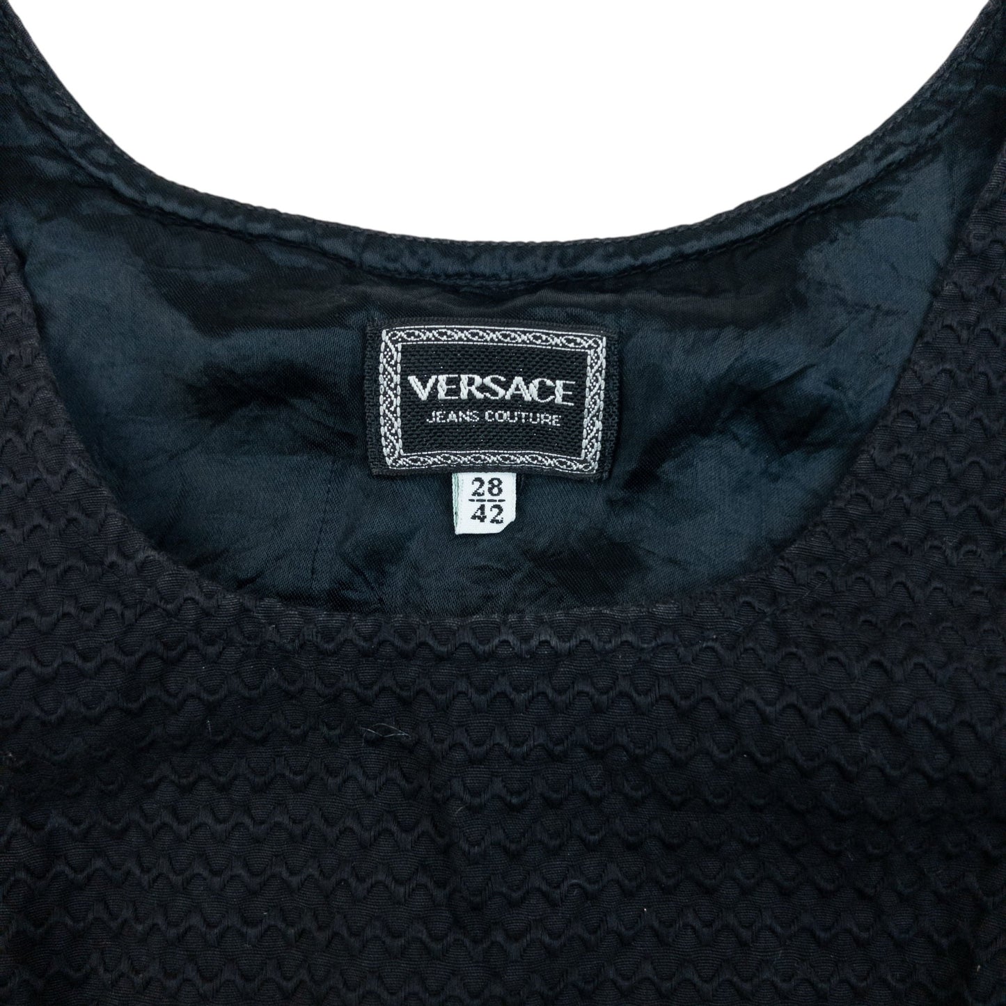 Vintage 2000s Versace Jeans Couture Pleated Dress Womens Size S | Small, Black
