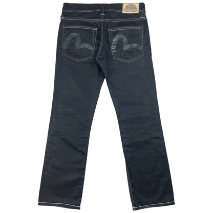 Vintage Puma X Evisu Double Gull Japanese Denim Jeans Size W32