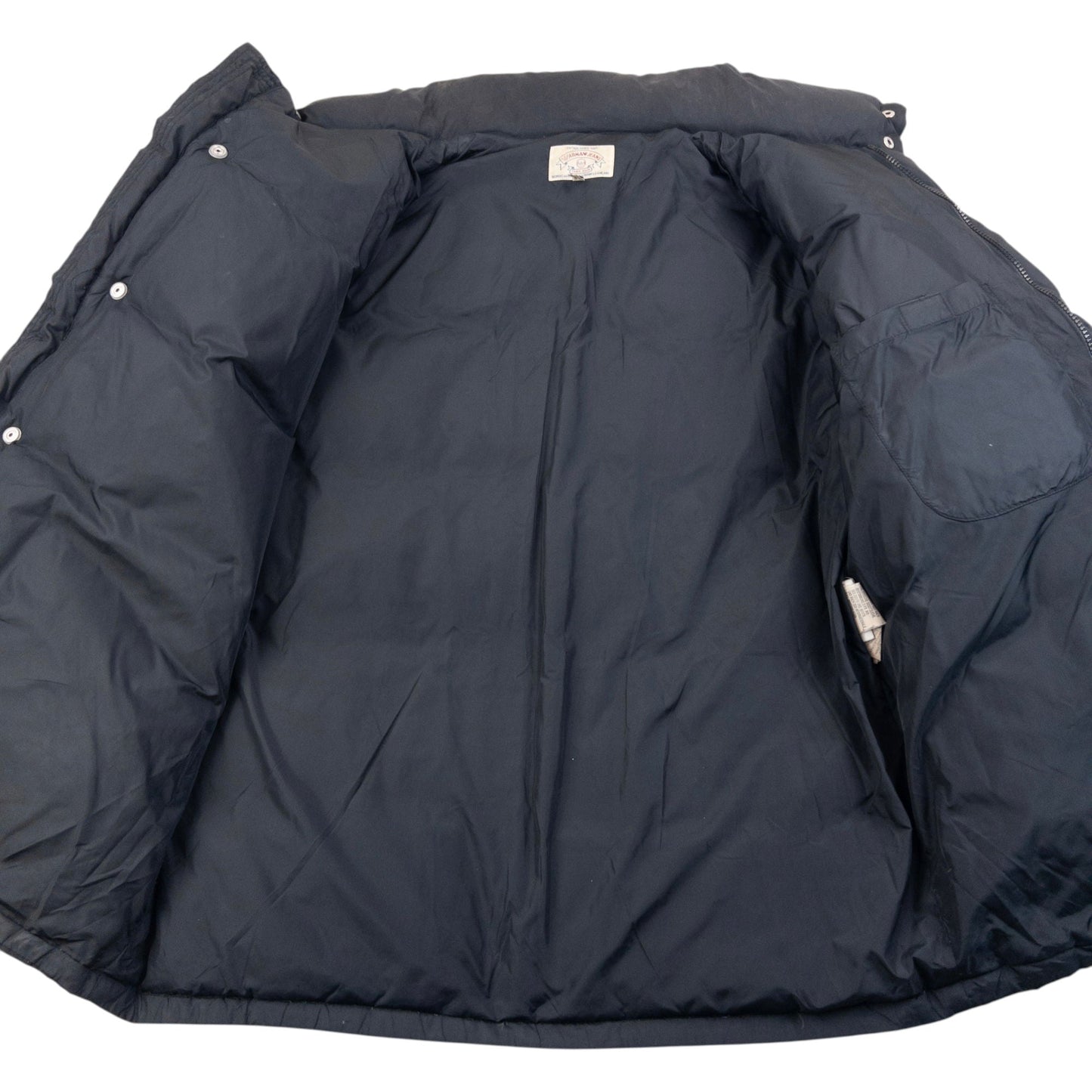 Vintage 90s Armani Jeans Zip Up Puffer Jacket Size XL | XL, Black