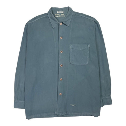 Vintage Stone Island Marina Shirt SS1995, Size XL | Large, Slate Blue