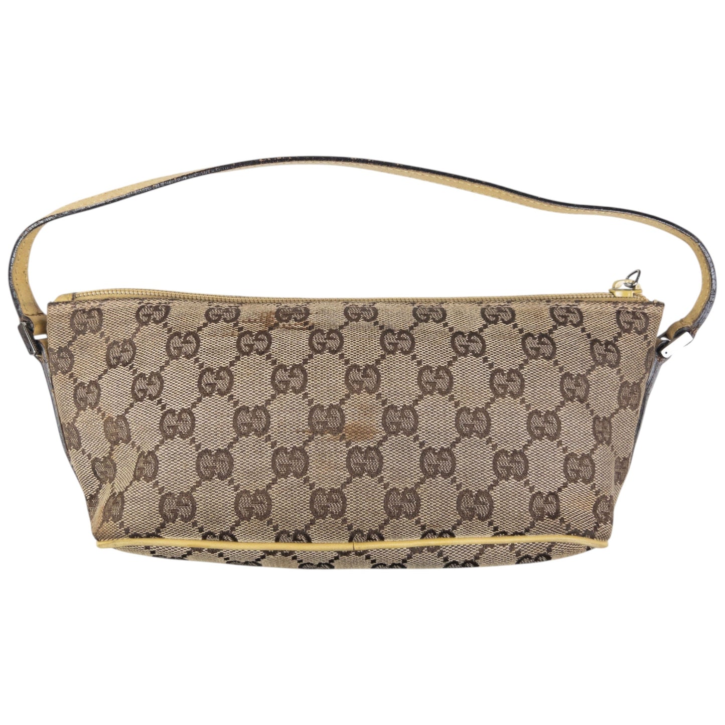 Vintage Gucci Monogram Pochette Mini Baguette Shoulder Bag