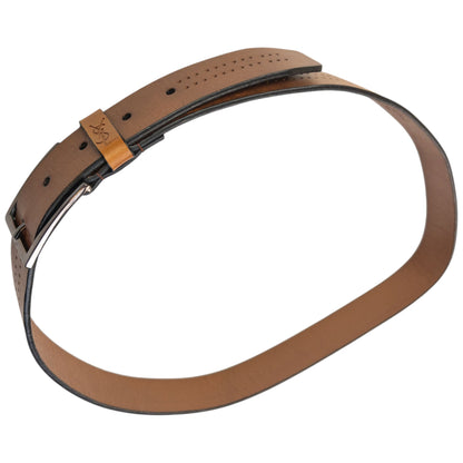Vintage 90s YSL Yves Saint Laurent Leather Belt Size XL | O/S, Brown