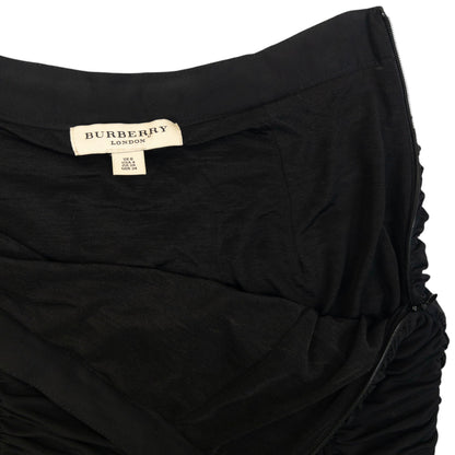Vintage 2000s Burberry Ruched Pencil Skirt Womens Size W25 | W25, Black