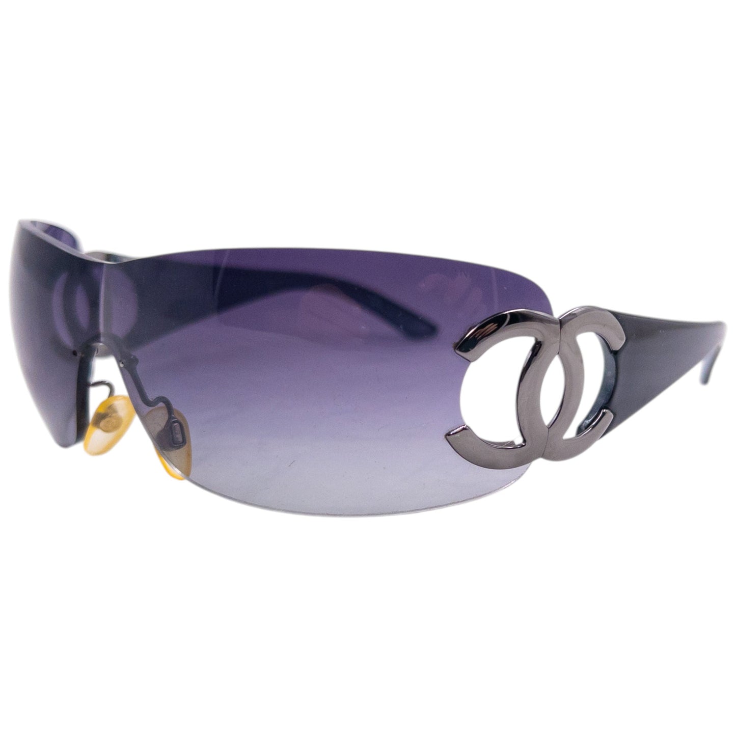 Vintage 2000s Chanel Rimless Sunglasses | O/S, Black