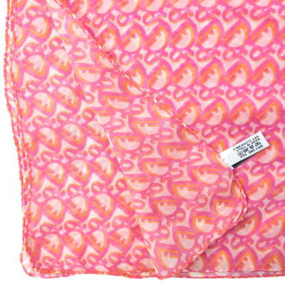 Vintage 2000s Dior Monogram Sheer Silk Scarf | O/S, Orange