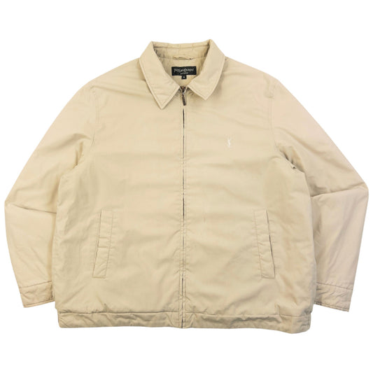 Vintage 2000s YSL Yves Saint Laurent Padded Zip Up Jacket Size XL | XL, Beige