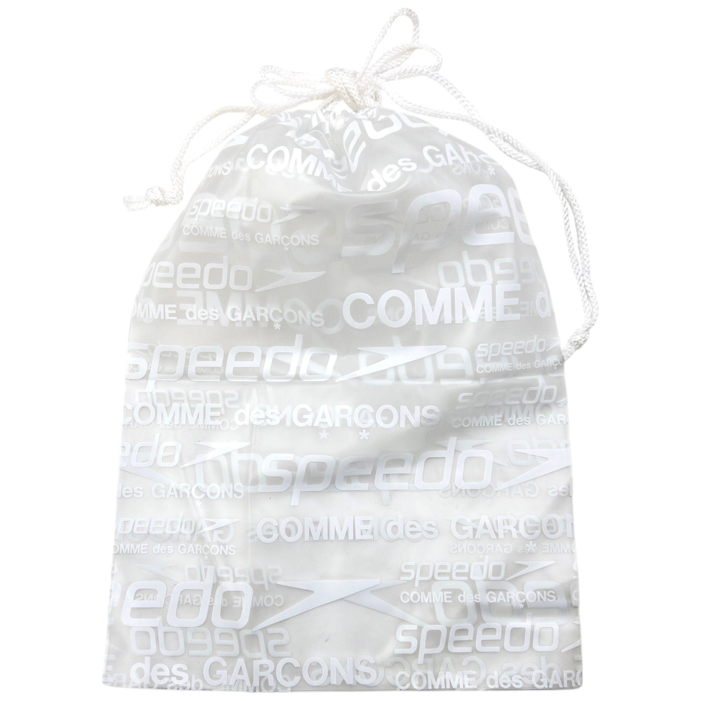 Vintage Comme Des Garçons X Speedo Clear Monogram Drawstring Bag