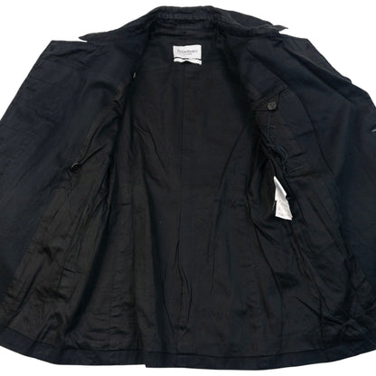 Vintage 2000s YSL Yves Saint Laurent By Tom Ford Belt Waist Trench Jacket Womens | Medium, Black