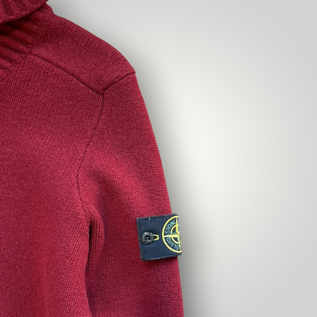Stone Island AW/12 Shall Collar Lana Wool Knit Jumper L | O/S, Red