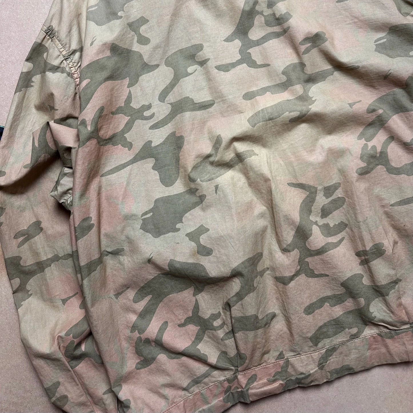 S/S 1989 Cotton Poplin Ice Camouflage Bomber Jacket