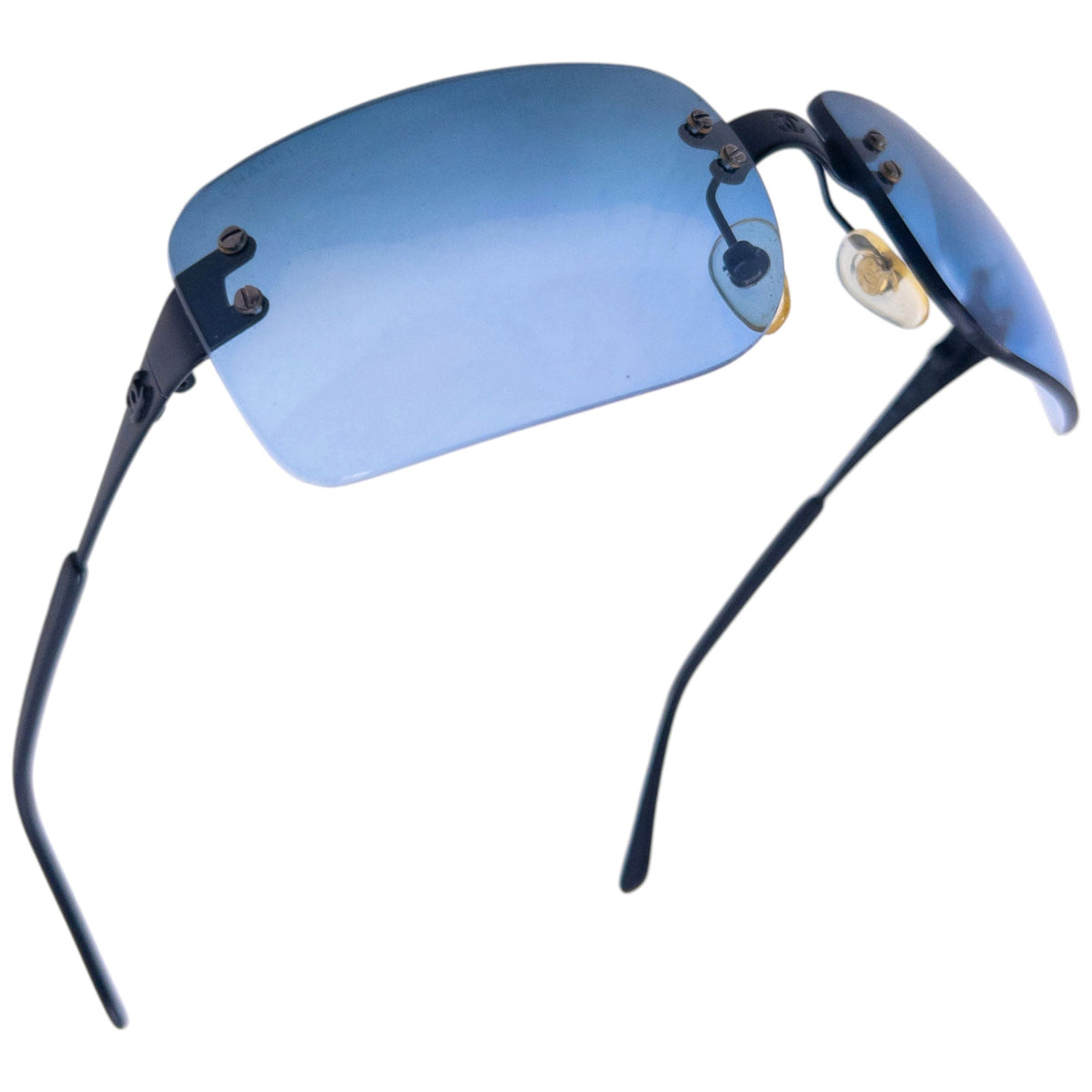 Vintage 2000s Chanel Rimless Sunglasses | O/S, Black