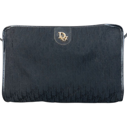 Vintage 80s Dior Monogram Shoulder Bag | O/S, Black