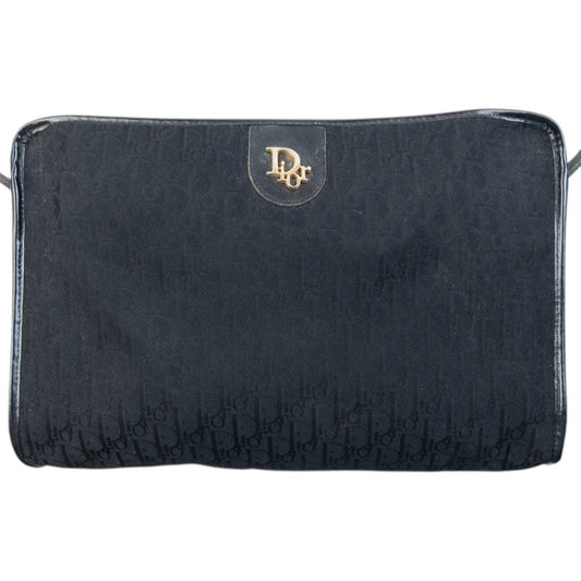 Vintage 80s Dior Monogram Shoulder Bag | O/S, Black