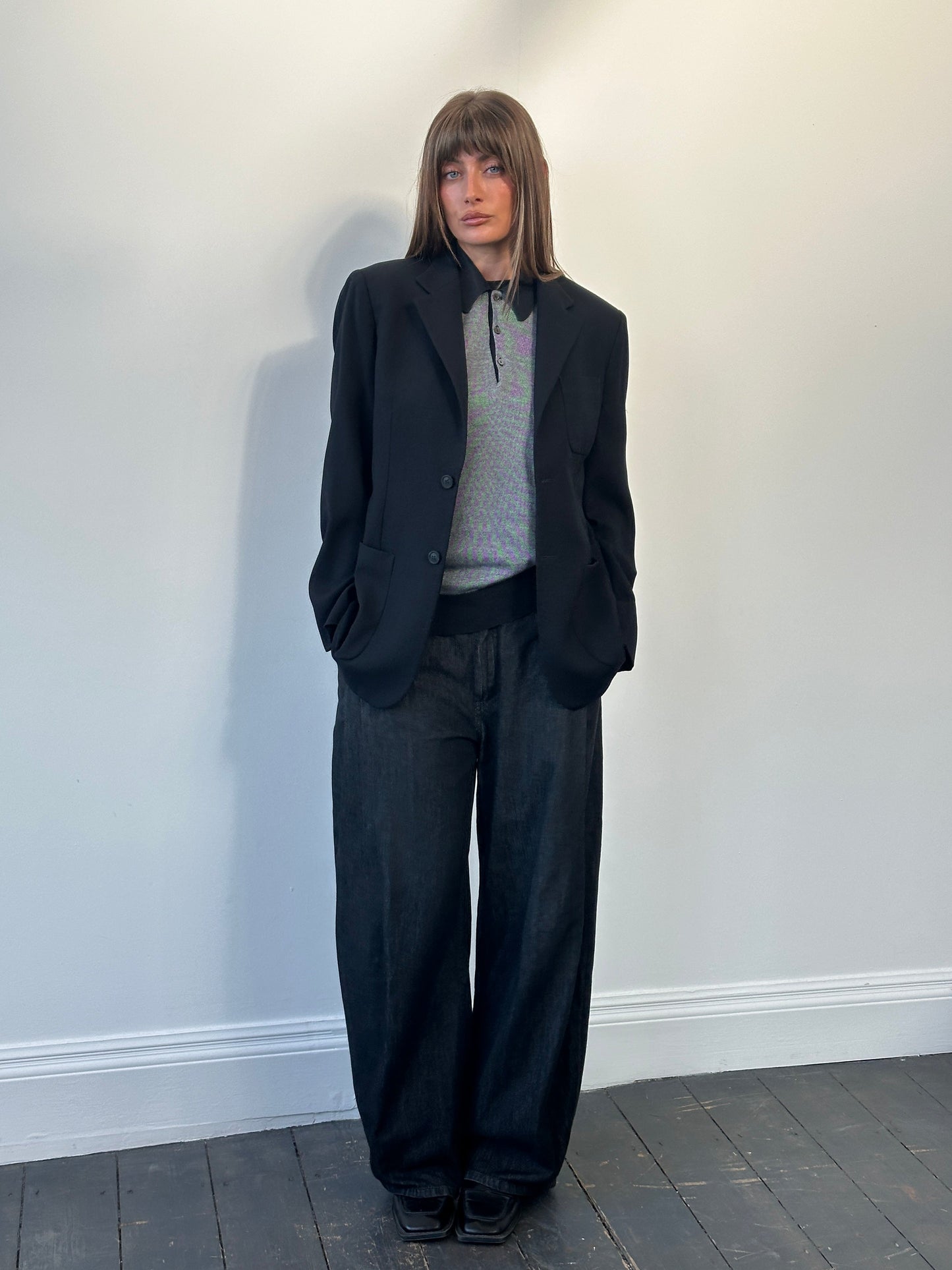 Emporio Armani 2000s Pure Wool Single Breasted Blazer - M