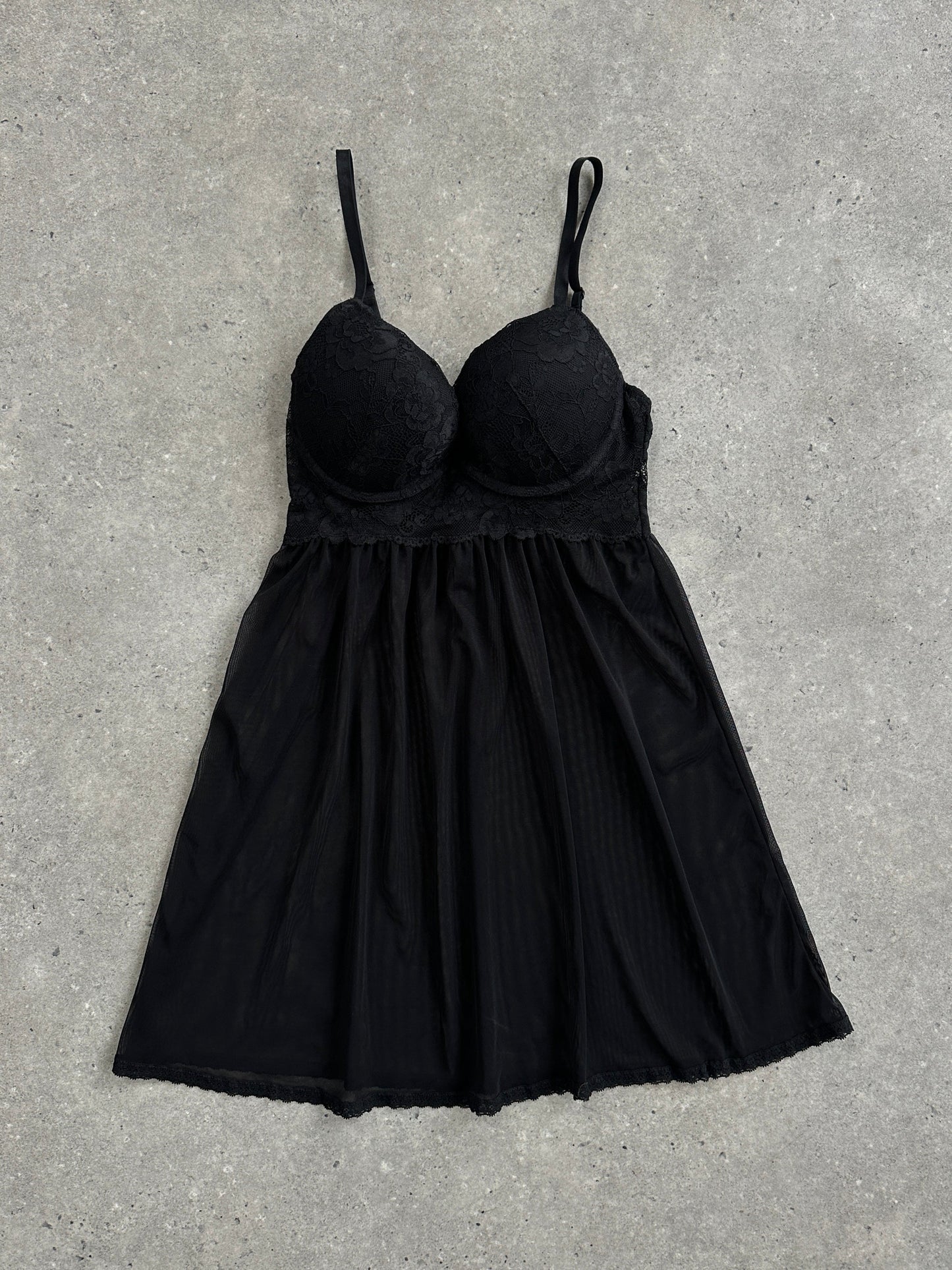 Vintage 2000s Sheer Lace Pushup Cami Top - S