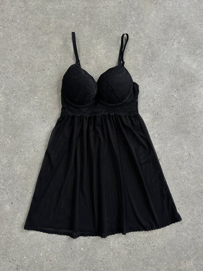 Vintage 2000s Sheer Lace Pushup Cami Top - S