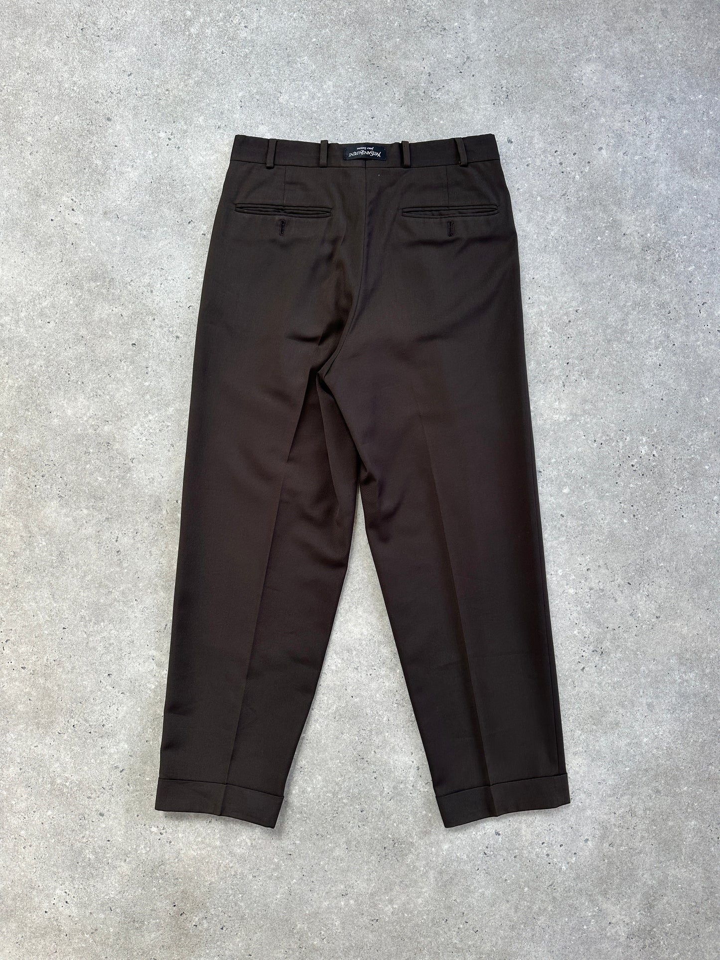 Yves Saint Laurent Pour Homme 1990s Pure Wool Tailored Trousers - W28
