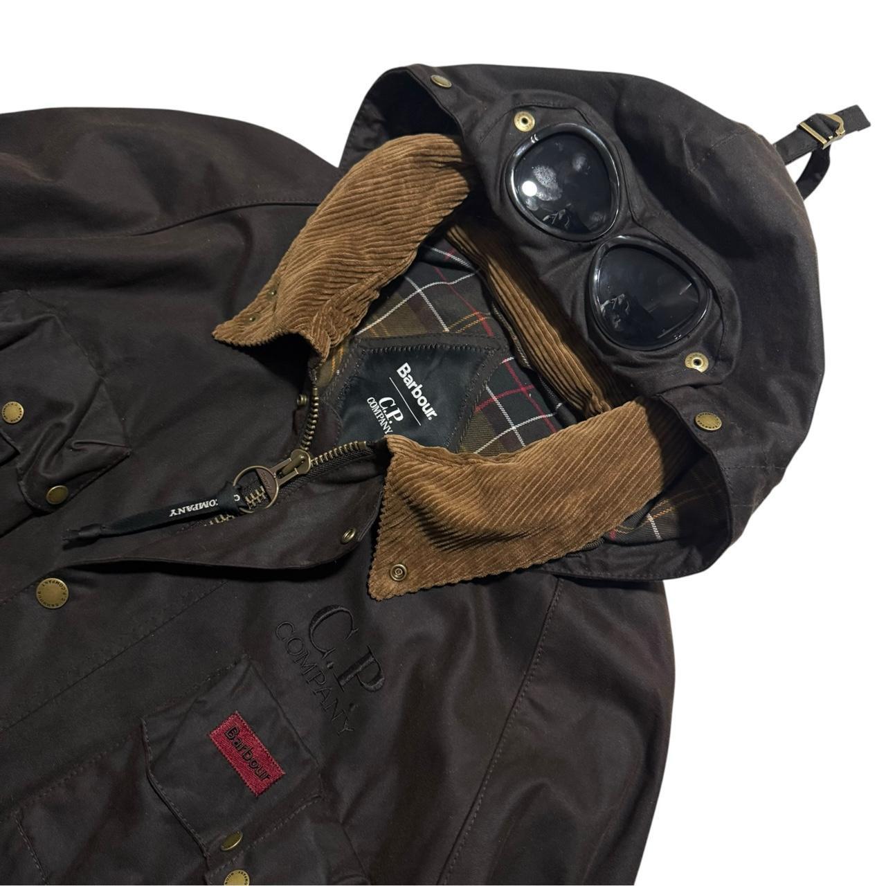 CP Company Barbour Wax Goggle Jacket | XXXL, Brown