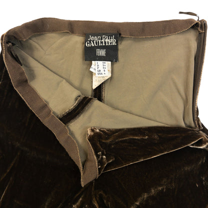 Vintage 90s Jean Paul Gaultier Femme Velour Trousers Womens Size W24 | W24, Brown