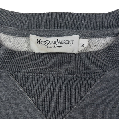Vintage 2000s YSL Yves Saint Laurent Sweatshirt Size M | Medium, Grey