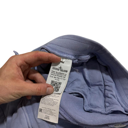 Stone Island Baby Blue Shorts | Large, Blue