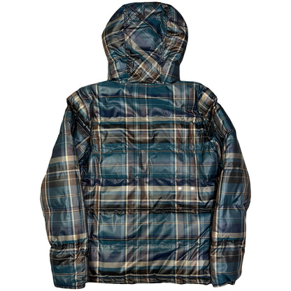 Takeo Kikuchi Plaid Puffer Jacket In Blue ( XL )