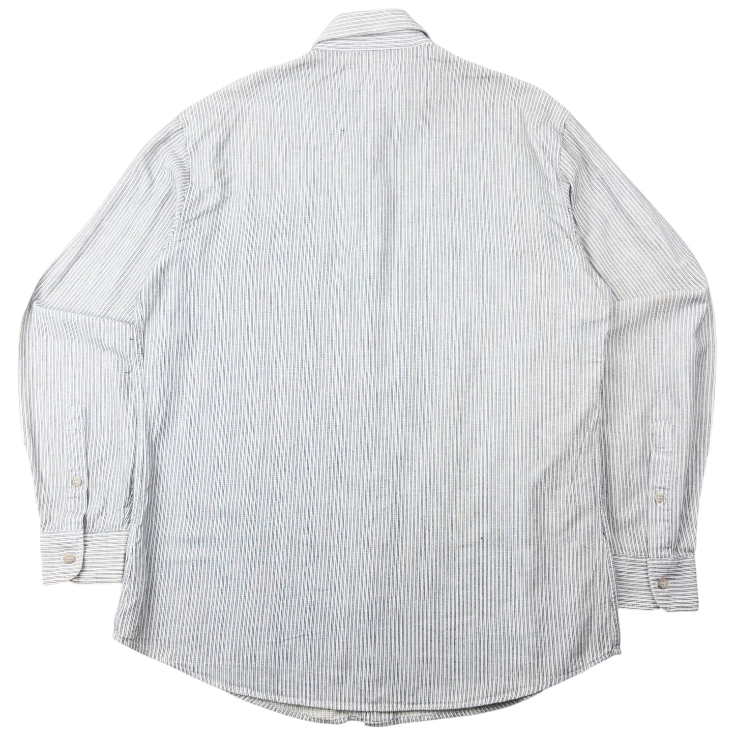 Vintage 90s Armani Jeans Striped Long Sleeve Button Up Shirt Size XL | XL, Multicoloured