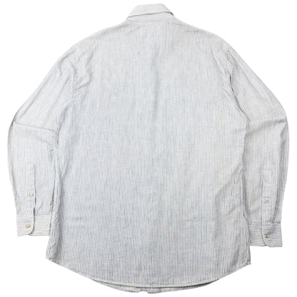 Vintage 90s Armani Jeans Striped Long Sleeve Button Up Shirt Size XL | XL, Multicoloured