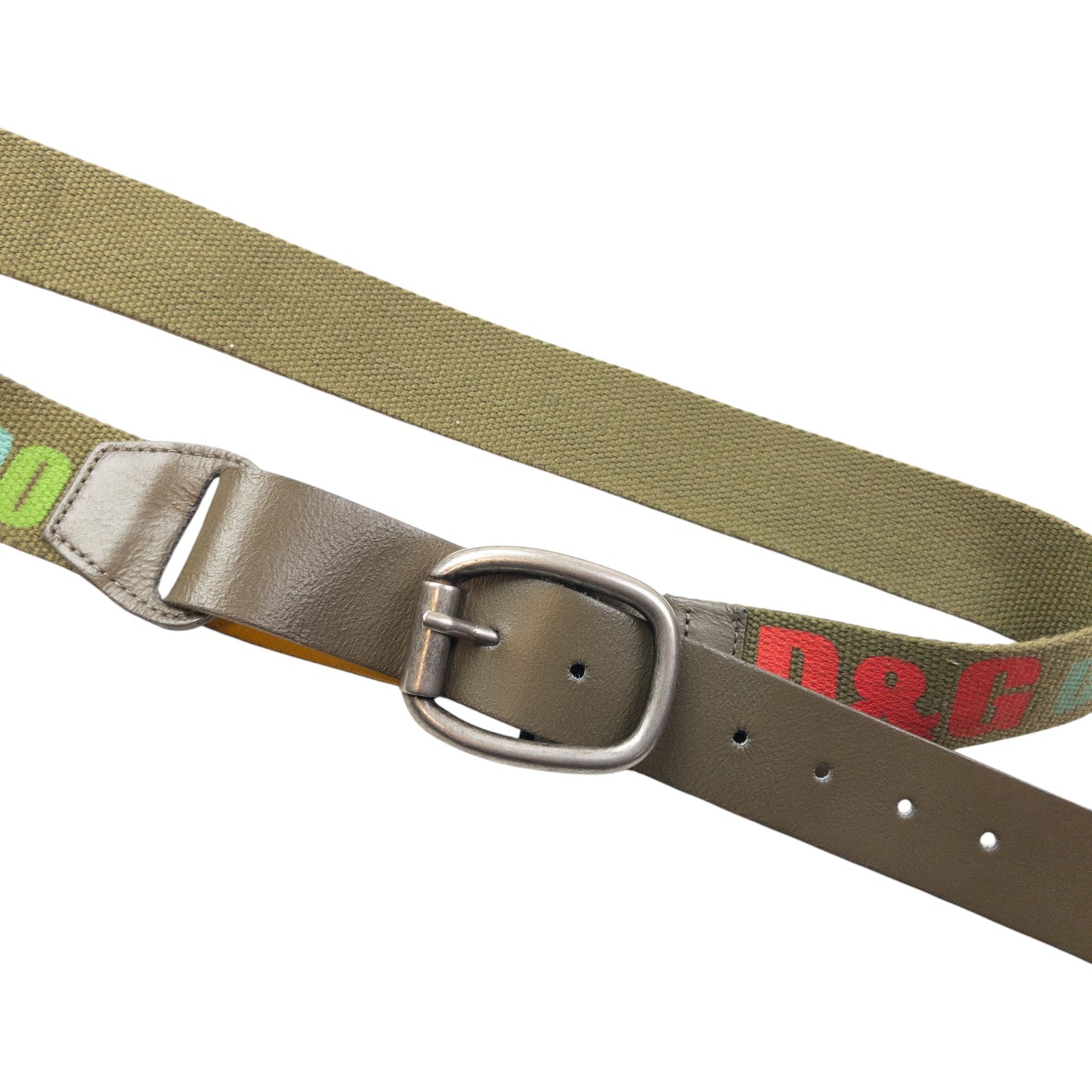 Vintage 2000s Dolce & Gabbana Rainbow Print Belt Size XL | O/S, Multicoloured