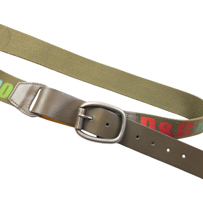 Vintage 2000s Dolce & Gabbana Rainbow Print Belt Size XL | O/S, Multicoloured
