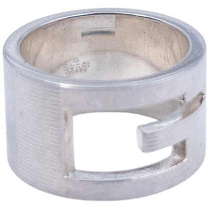 Vintage 2000s Gucci G Cut-Out Ring | O/S, Grey