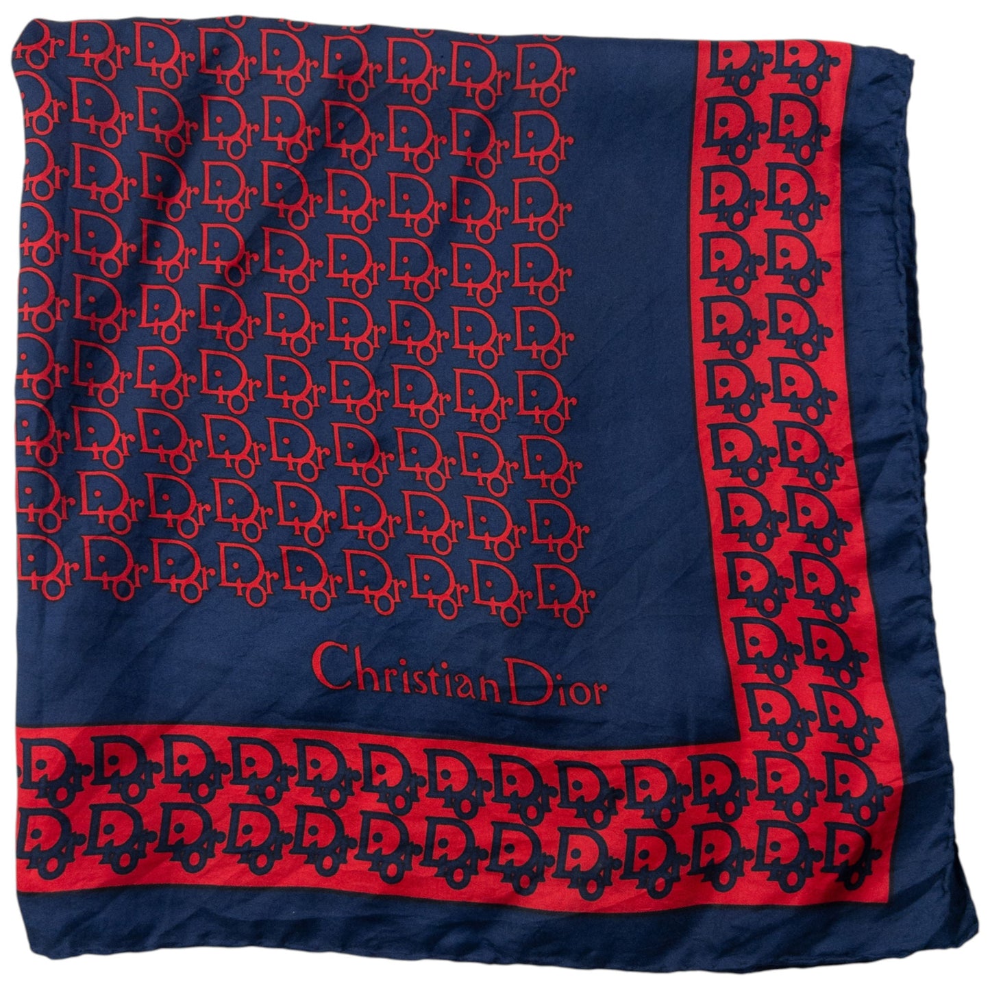 Vintage 80s Dior Monogram Silk Scarf