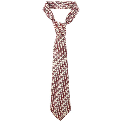 Vintage 90s Dior Monogram Silk Tie | O/S, Cream