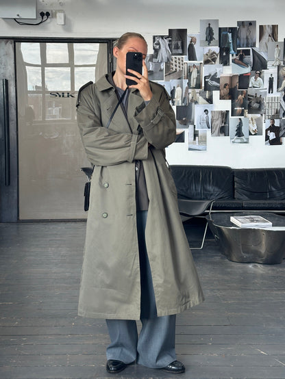 London Fog 1980s High Neck Belted Trench Coat - XXL