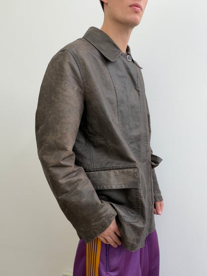 C.P. Company 00s Waxy Coated-Cotton Overcoat | Large, Brown