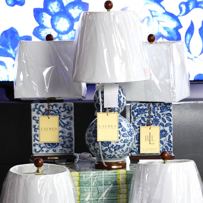 Ralph Lauren Porcelain Blue Floral Lamp